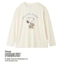 【新品・未開封】ジェラートピケ×スヌーピー　ワンポイントロンT 　ホワイト