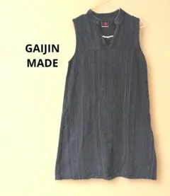 GAIJIN MADE ノースリーブ インディゴブルー チュニック ワンピースのサムネイル