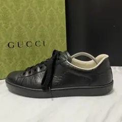 美品⭐️GUCCI スニーカー ジャンボGG エンボス ロゴ レザー 黒 26cm