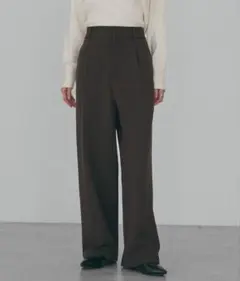 美美美あったかワイドパンツ　ブラウンS