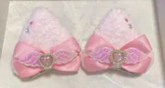 ねこみみヘアクリップ ピンク