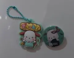 サンリオキャラクターズ・ぷっくりラバマスグミ4 ＃ポチャッコ缶バッジセット