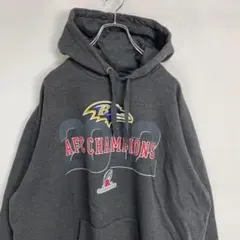 NFL チームロゴ　レイブンズ　AFCチャンピオン　スウェットパーカー　2XL
