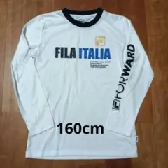 FILAフィラ　キッズ　長袖ロゴTシャツ　ロングTシャツ　白