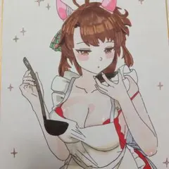 手描きイラスト ウマ娘 ダンツフレーム 水着 ファンアート 色紙 - メルカリ