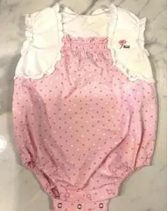 ELLE POUPON ベビー ロンパース 70cm ピンク ハート柄のサムネイル