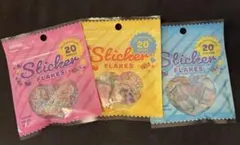 セリア フレークシール お菓子 パッケージ　3点セット