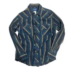 80s ラングラー　ウエスタンシャツ　ストライプ　M ヴィンテージ　チェック