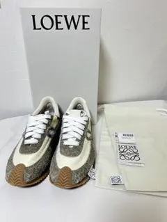 【Aya】LOEWE ロエベ　アナグラム　シボレザー　ロートップスニーカー 未使用】LOEWE ロエベ アナグラム シボレザー ロートップスニーカー 39