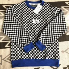 ブロックチェック柄　薄手　トレーナー