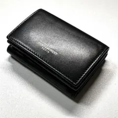 SAINT LAURENT 黒 レザー 三つ折り財布