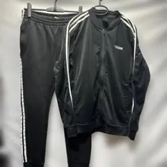 adidas ブラックジャージ Lサイズ セットアップ ジョガーパンツ