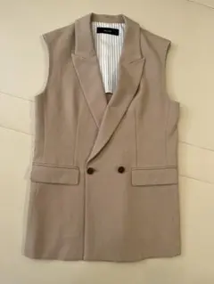 レディース ベージュ ジレ ベスト