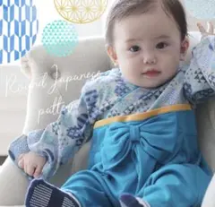 70サイズ　男の子袴　ロンパース