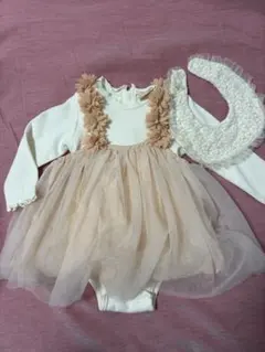 petit main 美品⭐︎チュールワンピース3点セット