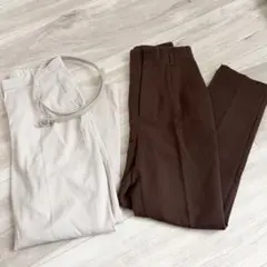 グレイル GU テーパードパンツ ベルト付 2点セット M