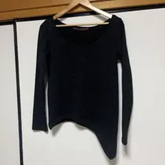 SEANA ブラック グランジカットソーvkei