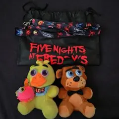 FNAF フレディーチカぬいぐるみキーホルダー首掛けストラップ巾着セット