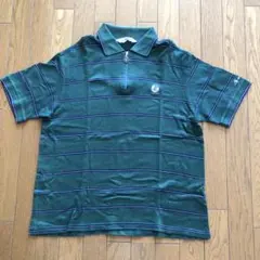 値下げGREEN CLUBS ハーフジップ ポロシャツ ボーダー柄のサムネイル