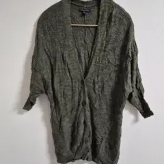 AMERICAN EAGLE カーディガン【XS/S】海外古着 オリーブ 夏