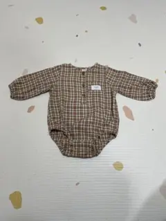 tete a tete チェック柄ロンパース