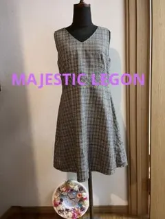 大人可愛い♡♡チェック柄 ノースリーブワンピース MAJESTIC LEGON