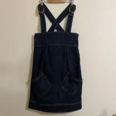 X-girl デニムジャンパースカート サロペットスカート サイズ1 インディゴ