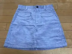 GU水色ストライプ コーデュロイタイトスカート
