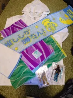 ボートレースフード付きパーカーとタオルセットたスマホスタンド