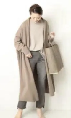 極美品✨ミューズドゥドゥーズィエムクラス スムースニットガウンコート グレージュ 2025年最新】スムースニットガウンコートの人気アイテム - メルカリ