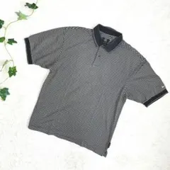 M*s様 ナイキゴルフ Nike golf 刺繍入 半袖ポロシャツ ボーダー Ｌ