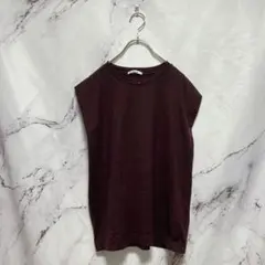 【Encrement】レディース ノースリーブ カットソー ブラウン系 F