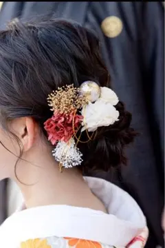 髪飾り ヘアアクセサリー ドライフラワー ヘッドパーツ