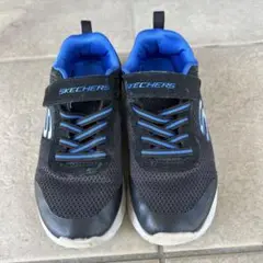 SKECHERS キッズ スニーカー ブラック/ブルー　23cm