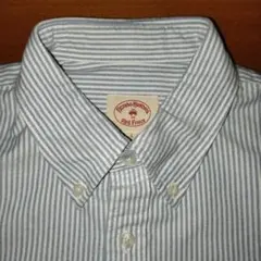 ブルックスブラザーズ　レッドフリース　オックスフォードシャツ　L　青×白