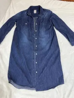 デニム シャツワンピース 長袖