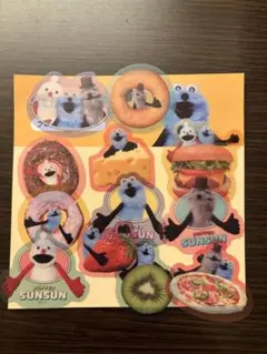 パペットスンスン　フレークステッカー　12枚