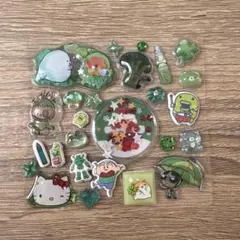 シール　お裾分け　ボンボンドロップシール　緑系