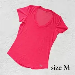 Under Armourスポーツウェア Tシャツ レディース M ピンクVネックのサムネイル
