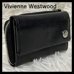 ヴィヴィアン ウエストウッド　ワックスドレザー　Lファスナー付カードケース　財布