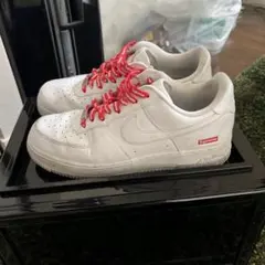 Supreme Air Force 1 ホワイト レッドシューレース