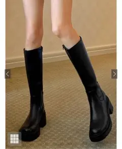 GRL レザートラックソールロングブーツ［zr1072］