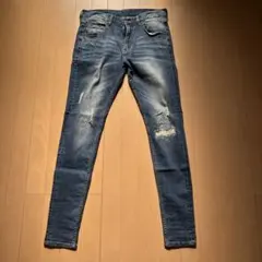 Rattle Trap スキニーデニム ダメージ加工 インディゴ Lのサムネイル