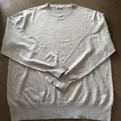 GU グレー クルーネックセーター　XL