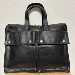 美品 PORTER フリースタイル ブリーフケース ビジネスバッグ 黒