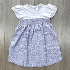SHOO・LA・RUE 半袖 ワンピース 花柄 パープル 120cmのサムネイル