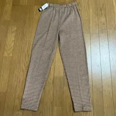 チェック柄スパッツ（ブラウン系）