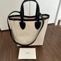 ROPÉ アイボリー ブラック トートバッグ