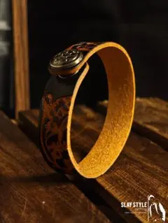 新品 28%off アメリカン ヴィンテージスタイル レザー ブレスレット BK