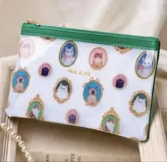 PAUL & JOEクリアポーチ 猫柄 1点 ポールアンドジョー マルチポーチ